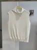 Colete regata gola alta minimalista KEKEZOON para mulheres, caimento justo, top de tricô para sobreposição de outono, moderno 9162