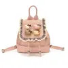 Mini Mochila Infantil Transfronteiriça 2026 Outono Nova Estilo Coreano Renda Mochila de Menina Mochila Estilo Academia Retrô