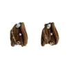 Brincos de Meia-Lua Personalizados de Veludo de Alta Qualidade para Outono e Inverno, Brincos com Design de Nicho da Moda, Brincos Versáteis com Pino de Prata Retrô