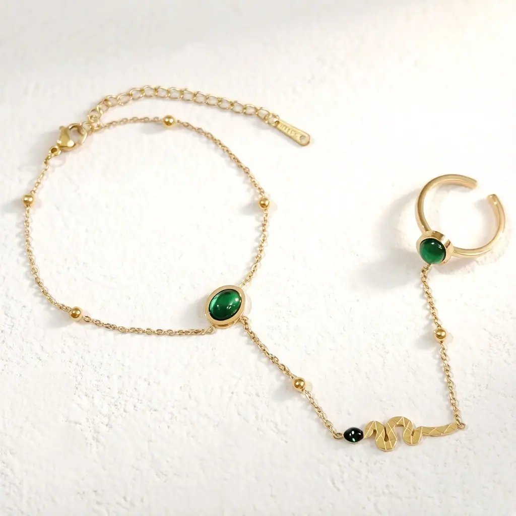 153-1金色指环链