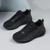 Zapatos cuadrados de baile transfronterizos de verano, nuevo diseño de malla flyknit transpirable, tacón medio, suela suave, adecuados para deportes y aeróbicos, color negro