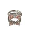 Anillo Lazo Rosa Castillo de Princesa Exquisito Anillo Dulce para Niña Estudiante Simple Combinable Anillo Cerrado