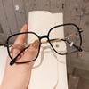 Familia D nuevos anteojos de montura grande anti luz azul Rojo de internet se pueden equipar con montura para anteojos para miopía TR90 moda lente plana irregular