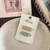 Nuevo Clip BB Ovalado de Hilo y Pedrería para Principios de Otoño Pinza Dulce Versátil para Flequillo de Niña Clip para el Cabello Infantil Accesorio para el Cabello