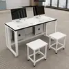 Escuela Sala de Computación Escritorios Individuales/Dobles para Computadora, Clase de Capacitación de Laboratorio de Computación Escritorios y Sillas Simples para Computadora, Escritorios y Sillas con Gabinete para Computadora
