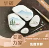 Fatias de Pedra Branca Pintura em Pedra Infantil Pintada à Mão Material Fatias de Pedra de Mármore Branco Liso Aquário Bonsai Pavimentação