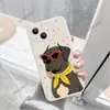 Gafas de Sol Rosas Dulces y Frescas Populares de Shopee Perro Funda de Silicona Mate para iPhone18 Apple 17Pro Anticaída