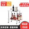 Carro bar acrílico transparente con ruedas carro de servicio con portabotellas para conducir bajo los efectos del alcohol venta caliente transfronteriza
