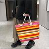 Nova Bolsa de Ombro de Outono Feminina Bolsa de Lona Japonesa Estilo Fresco Bolsa de Ombro Portátil Moda Casual Bolsa Grande Bolsa de Mão