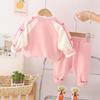 Traje de estilo coreano para niñas, ropa de otoño 2023, nueva ropa de estilo occidental para niños, uniforme de béisbol, traje deportivo de tres piezas, primavera y otoño, nuevo