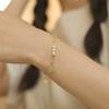 Pulsera de Moda 2021 Nueva Pulsera de Jade Hetian con Perla Pulsera de Oro Bolsa 14K Pulsera Simple Fresca para Mujer