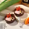 Postre de alta gama juego de comida adornos para pastel calcomanía de refrigerador DIY accesorios para casa de muñecas accesorios para tienda de postres
