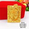 Colgante de Flor Cuadrada de Oro Arena Vietnamita, Colgante de Flor Unisex, Colgante con Forma de Flor, Joyería de Etiqueta Chapada en Oro Latón