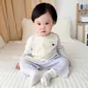 Nueva Bata de Noche de Manga Larga con Camelia, Mono de Verano Delgado Personalizable, Ropa para Aire Acondicionado para Niños y Niñas, Pijamas para Bebé