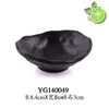 Mesa para Fondue Estilo Japonés Vajilla Creativa de Plástico Plato Negro para Snacks de Salsa de Soja Dim Sum Plato de Melamina Imitación Porcelana Tazón para Salsa Plato de Condimentos
