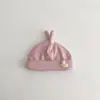 Chapéu de bebê coreano Qiunan, novo modelo de moda outono e inverno, touca para fontanela de recém-nascido, gorro infantil