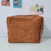 Bolsa de Cosméticos Simples de Veludo Estilo Coreano Grande Capacidade Celebriade da Internet Batom Retoque Troca Celular Bolsa de Mão Portátil