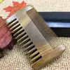 Suministro de Rejilla Doble Cara de Sándalo Verde, Rejilla de Dientes Densos, Peine para Barba con Forma de Barba, Peine para el Cabello de Madera de Durazno al por Mayor