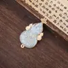 Novo Ornamento Pendente de Bordado Dupla Face de Abóbora e Cavalo em Brocado Song Estilo Chinês DIY Pulseira Pingente Acabado Acessório Venda por Atacado