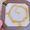 Loja de Ouro Areia Dourada Design Estrela Lua Pônei Pulseira DIY Feminina Nova Luxo Acessível Nicho Versátil Joia de Mão