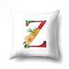 Funda de almohada de poliéster estampado de flor acuarela decoración de coche 26 letras inglesas funda de cojín para el hogar QTB14