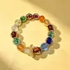 Venta al por mayor de pulseras y brazaletes de cristal con lámina de oro originales y nuevos, artículos populares de las transmisiones en vivo de Xiaohongshu, suministro en vivo