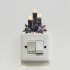 Adesivo de Interruptor para Quarto e Sala de Estar Estilo Conto de Fadas Sombrio Caveira de Halloween Decoração de Atmosfera Adesivo de Parede