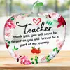 Produto Novo Transfronteiriço em Estoque: Artesanato de Mesa Transparente em Acrílico em Formato de Maçã para a Temporada de Formatura, Adequado para Presentear Professores e Amigos