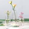 Jarrón de vidrio transparente de borosilicato transfronterizo, florero que levanta el agua, máquina para arreglos florales, decoración de mesa de comedor de hotel.
