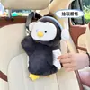 Caixa de Lenço de Carro Desenho Animado Boneca de Pelúcia Caixa de Lenço para Pendurar no Banco do Carro Sacola de Lenço de Carro Pinguim Fofo