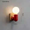 Nueva Lámpara de Pared Cerámica Colorida de Madera Maciza Estilo Japonés Wabi-Sabi para Habitación Infantil Decoración de Guardería Lámpara de Pared LED