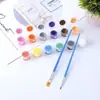 Conjunto de Tintas Especiais para Bonecas de Gesso Transfronteiriço de 3ml para Crianças Arte Graffiti DIY Pintura Tiras de Tinta Acrílica Aquarela