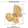 Corazón Francés Zirconio Trébol de Cuatro Hojas Colgante DIY Acero Inoxidable Collar Robot Femenino Accesorios de Joyería Acero de Titanio