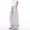V37 Pantalones Casuales de Gasa de Burbujas a Cuadros Americanos para Hombre Verano Marca de Tendencia Pantalones Finos de Pierna Curva Pantalones Largos Versátiles Casuales para Pareja