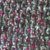Tela bordada con lentejuelas primavera y verano nuevo red elástica bordado plano ropa de escenario moda para mujer vestido en stock suministro