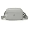 Bolso de Mujer Tela de Nylon Multicapa Pequeño Cuadrado Versátil Estilo Clásico Cruzado al Hombro Bolso de Doble Uso Impermeable Casual Lona