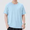 Camiseta Masculina de Manga Curta de Seda Gelada, Fresca e Respirável, Verão 2026, Esportiva Casual, Secagem Rápida, Manga Meia-Manga, Top Masculino