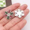Pingentes de Árvore de Natal e Floco de Neve de Liga Metálica Populares Transfronteiriços em Forma de Gota, Brincos, Colares e Acessórios de Joias DIY Feitos à Mão