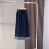 Conjunto Feminino Outono 2024 Nova Chegada Zhongda Suéter de Tricô Infantil Conjunto de Duas Peças Calça Jeans Wide-Leg Fashion para Menina