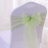 Gasa de Vidrio con Correas Azules y Amarillas para Cubierta de Silla, Flor para Respaldo de Silla, Lazo de Cubierta Elástica para Silla, Boda en Hotel
