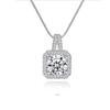 Collar Nuevo 2024 Explosiones para Mujer Colgante Cuadrado Brillante de Diamante Cadena para Clavícula Estilo Japonés y Coreano Simple Regalo de Moda Sencillo