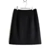 Falda de Lana Otoño e Invierno Mujer Invierno 2023 Lana Cintura Alta Falda Línea A Cubre Cadera Falda Adelgazante Falda Corta