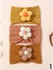 Venta Caliente de Exportación Europea y Americana Set de Diademas para Bebé Diadema de Nylon Suave con Flor para Bebé Niña Diadema Suave para Cabello de Bebé 4117