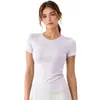 Camiseta Deportiva de Manga Corta para Mujer, Ropa de Yoga Transfronteriza, Absorbente de Sudor, Secado Rápido, Camiseta Adelgazante para Correr y Fitness, Camiseta de Secado Rápido para Mujer