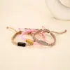 Pulsera Rectangular Tejida de Acero Inoxidable Grabable para Pareja Pulsera de Acero de Titanio Personalizada de Moda Hecha a Mano