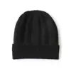 Gorro de Cachemira Otoño e Invierno 2024 Nuevo para Mujer Color Sólido Patrón Trenzado Engrosado Cálido Moderno Tejido Casual de Lana