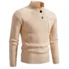 Nuevo Suéter Casual de Punto Jacquard Reversible para Hombre Otoño/Invierno 2026 Ropa de Punto Juvenil Camisa Básica para Hombre