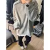 Camiseta masculina vintage estilo europeu e americano com design de zíper em tecido felpudo, uma peça de outer wear estilosa e descolada de peso médio para o outono
