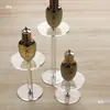 Suporte de Display Redondo Homem de Argila Transparente Feito à Mão Suporte de Caixa Surpresa Cosméticos Perfume Pequeno Acrílico Joia Relógio Stand