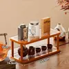 Prateleira de Armazenamento de Mesa Estilo Retrô, Mesa de Chá, Porta-Copos para Bancada de Café, Prateleira de Armazenamento Doméstico para Entrada, Chaves e Diversos